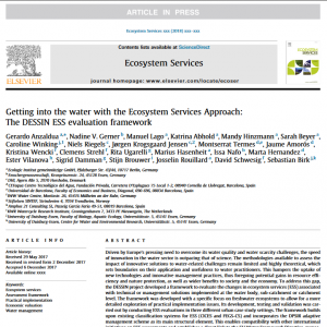 Open Access: Getting into the water with the Ecosystem Services Approach: The DESSIN ESS evaluation framework